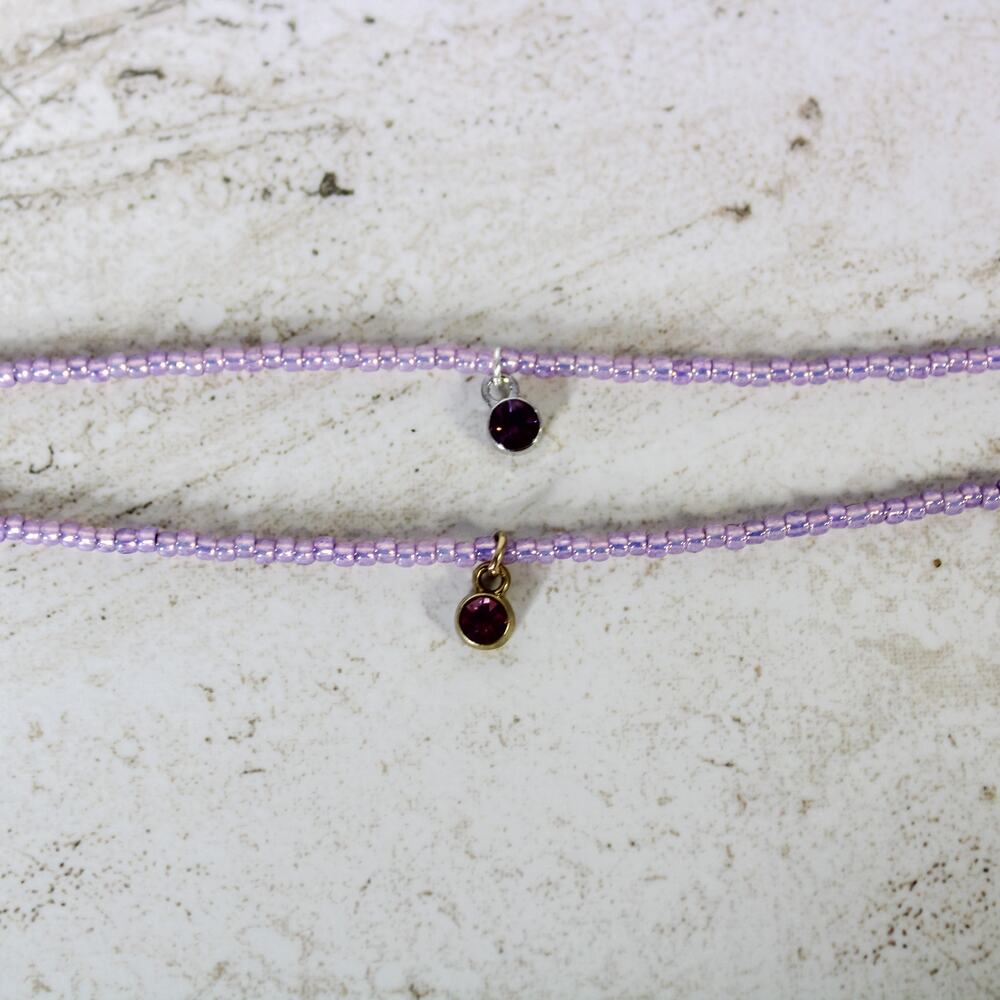 February Birthstone Bracelet | Amethyst-Inspired Charm Jewelry